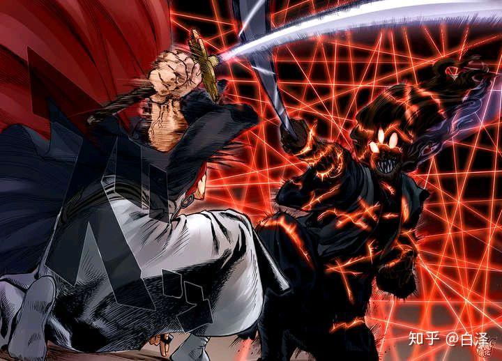 漫画《一拳超人》中的原子武士实力在漫画《鬼灭之刃》中是什么水平?