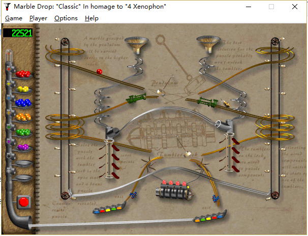 一个通过轨道运送小球中间触发各种机关最终将小球送到终点的游戏叫