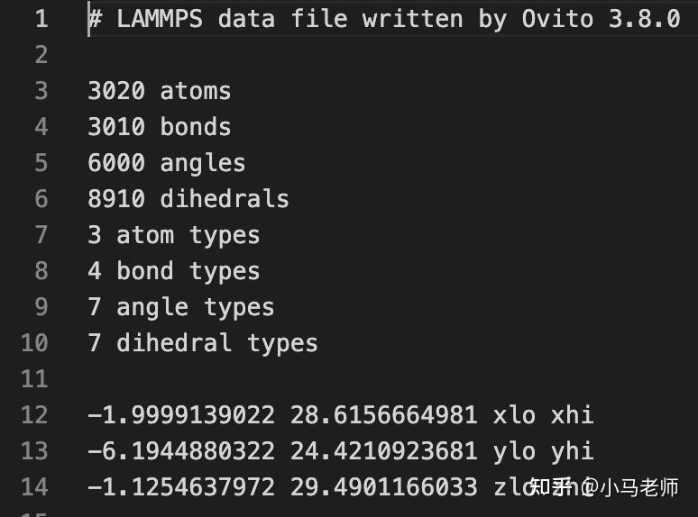 lammps教程：如何从dump文件导出带键角的data文件 - 知乎