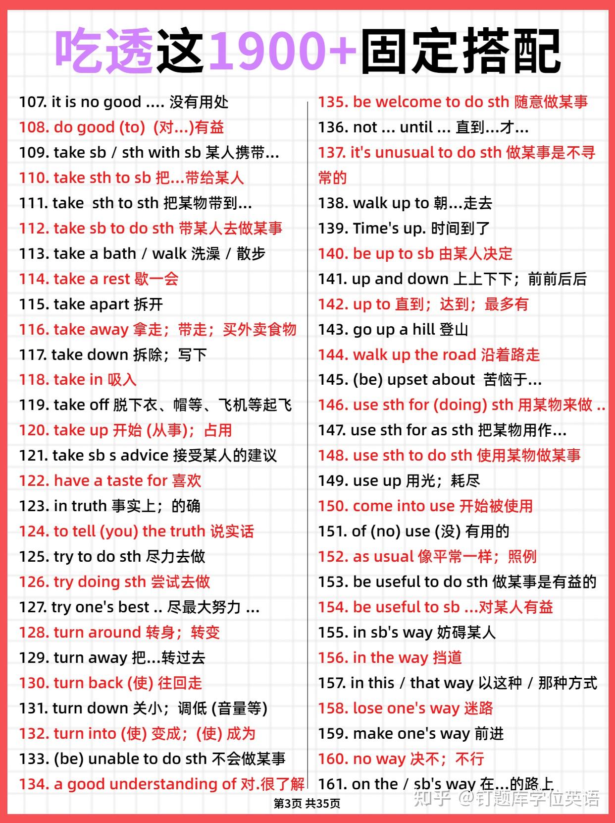 考学位英语务必吃透这1900+固定搭配，逆袭就靠它了！ - 知乎