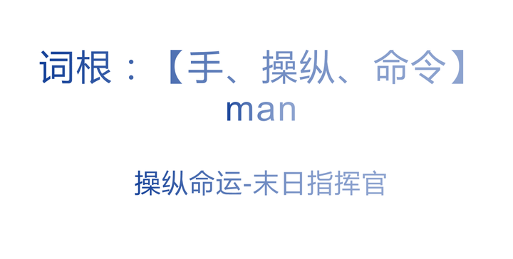词根:【手、操作、命令】man-操纵命运-末日指挥官 - 知乎