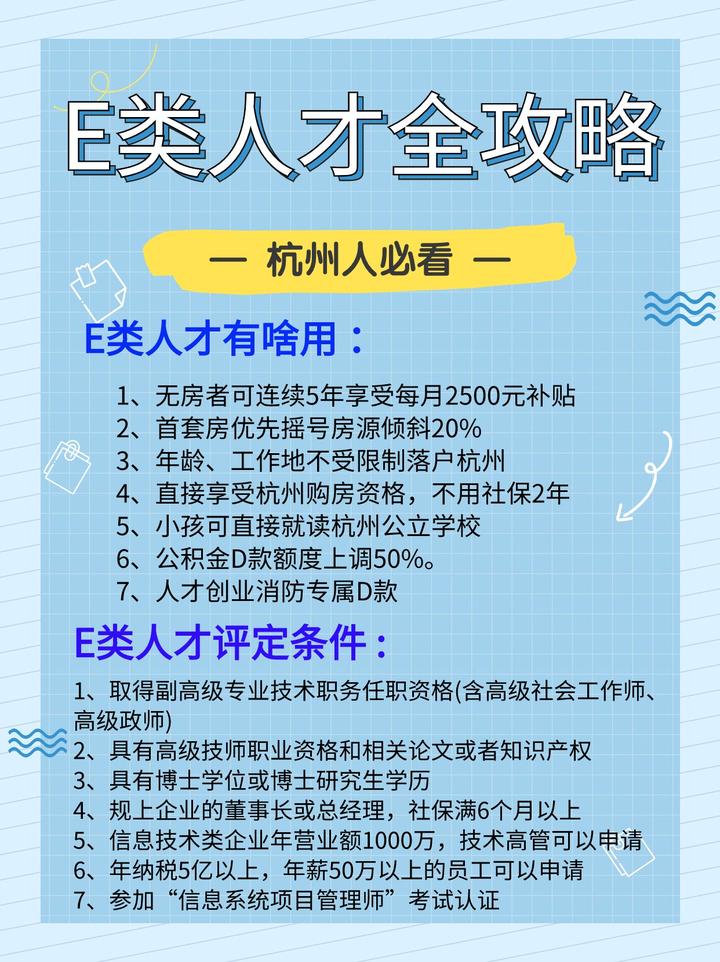 E类人才靠什么?年薪50万以上!杭州E类评定条件公布 - 知乎