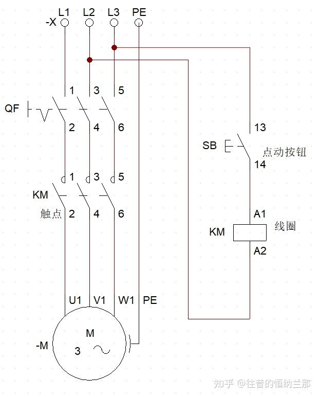 接触器点动接线图 220v图片