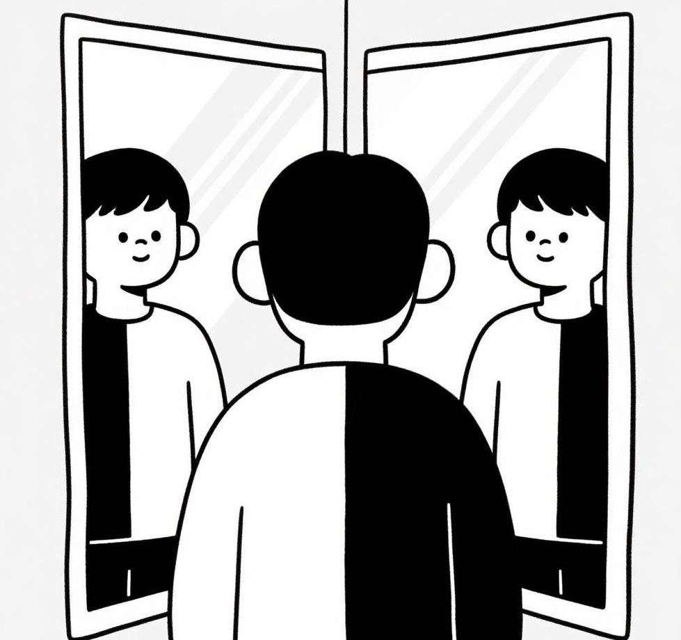 为什么我们在镜子中看到的自己是左右颠倒,而不是上下颠倒?