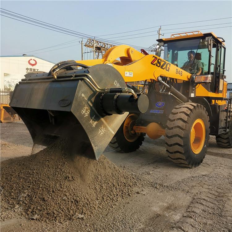 铲车带搅拌斗50装载机改装搅拌机带下开口出料