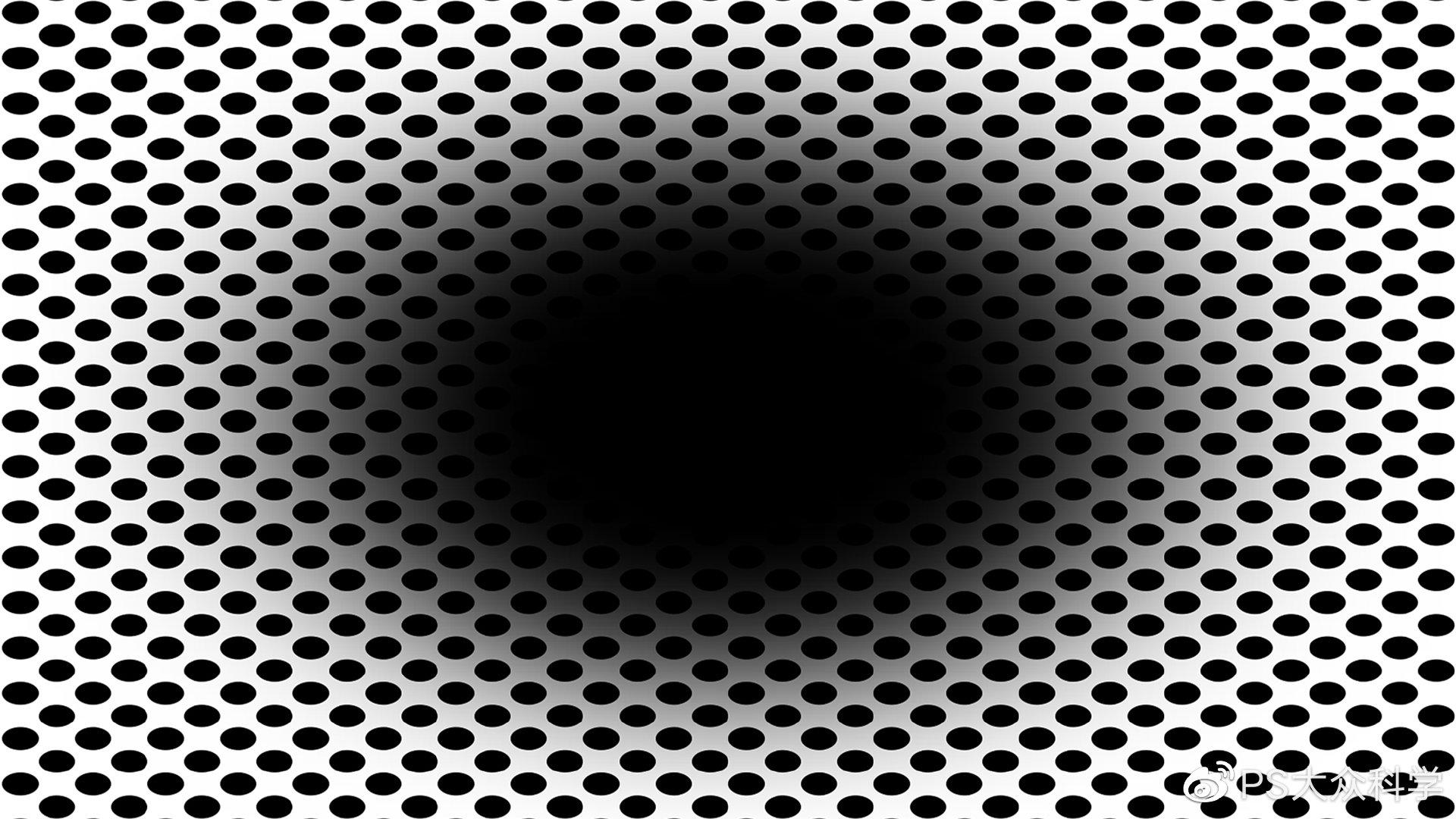 看,静止图像中的"黑洞"在膨胀?一种新的视错觉诱骗了你的大脑