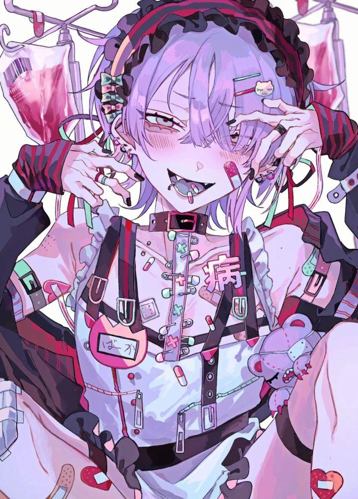 手画的跟僵尸一样,00后画师绘制"不良少女"病娇风,迅速爆火网络!