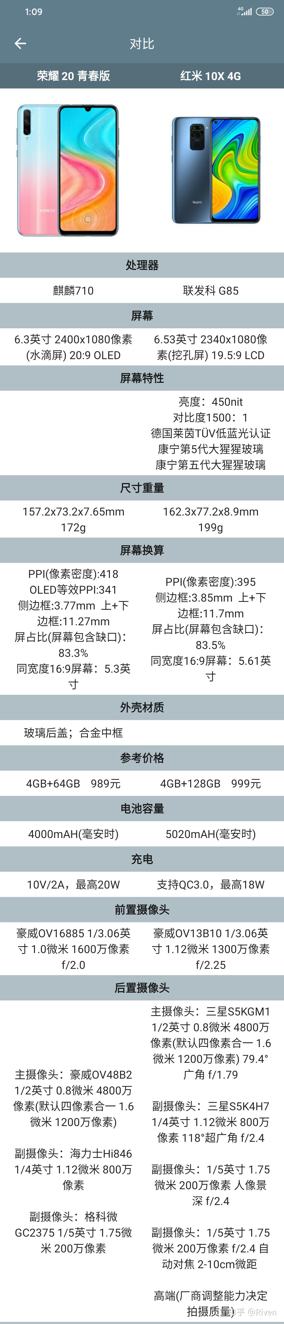 红米10x4g参数配置详情图片