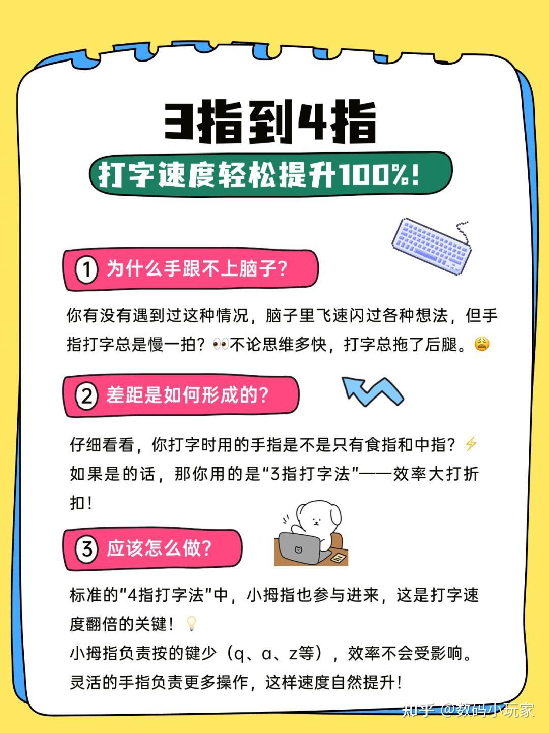 3指到4指，打字速度轻松提升100%！ - 知乎
